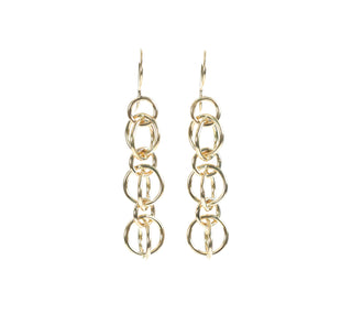 Medium Gold Rain Chain Earrings