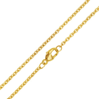 2mm Solid Gold Cable Chain