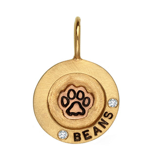 Dog Name Round Charm