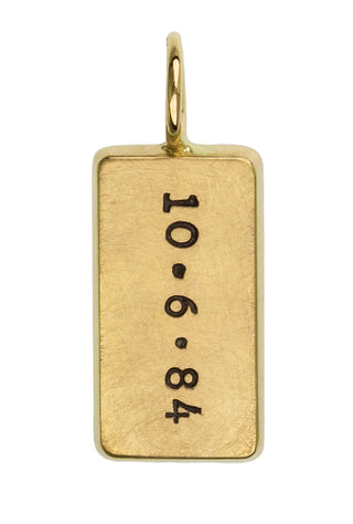 Gold Name And Date ID Tag