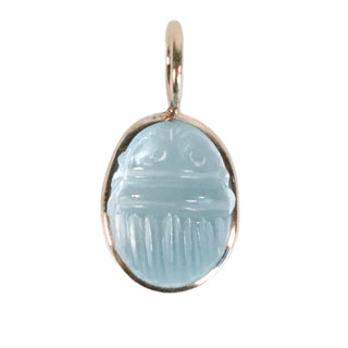 Carved Scarab Sky Blue Topaz Elizabeth Stone