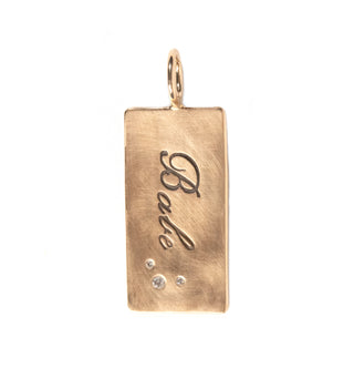 Babe Yellow Gold Small ID Tag