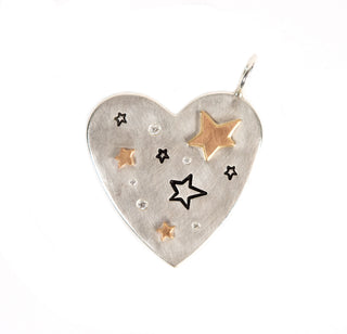 Star Scatter Large Heart Charm