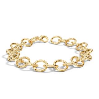 Gold Handmade Circle Chain Bracelet