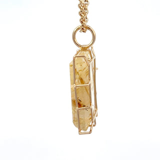 16.52ct Gold Rutilated Quartz Harriet Stone