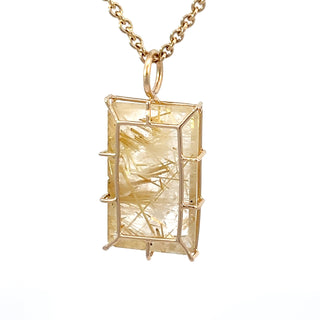 16.52ct Gold Rutilated Quartz Harriet Stone