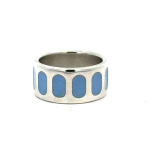 10mm Oval Pattern Enamel Ring