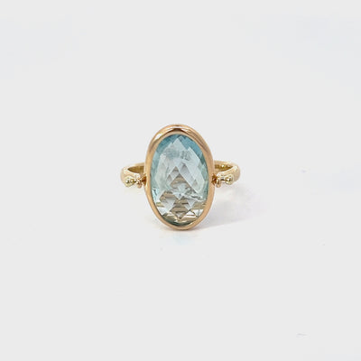 Aquamarine Spinner Ring