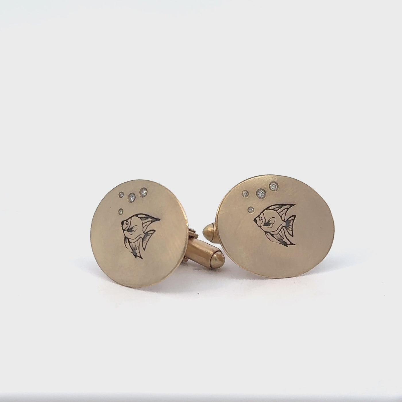 Gold Angelfish Cufflinks