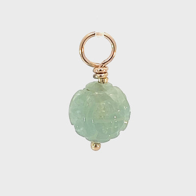 Green Aquamarine Carved Gemstone