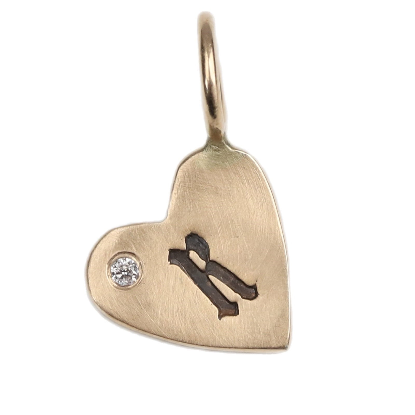 Single Initial Heart Charm