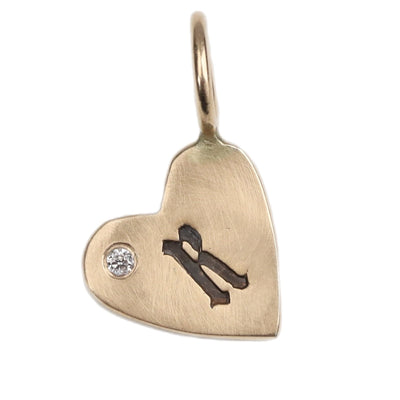 Single Initial Heart Charm