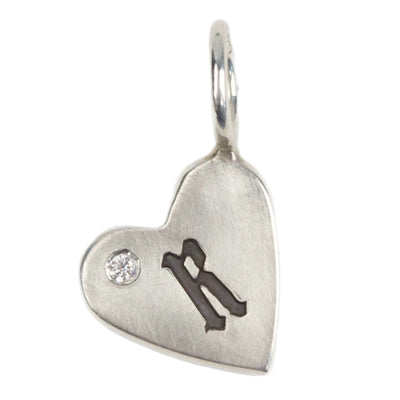 Single Initial Heart Charm