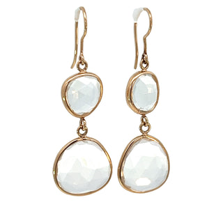 White Topaz Elizabeth Stone Earrings