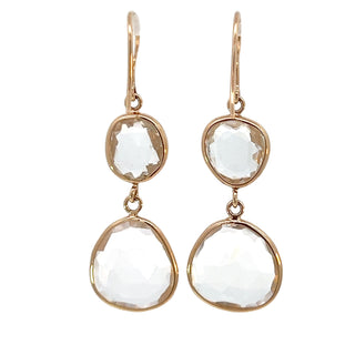 White Topaz Elizabeth Stone Earrings