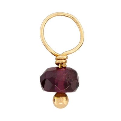 Purple Garnet Faceted Rondelle Gemstone