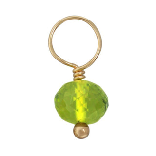 Peridot Faceted Rondelle Gemstone