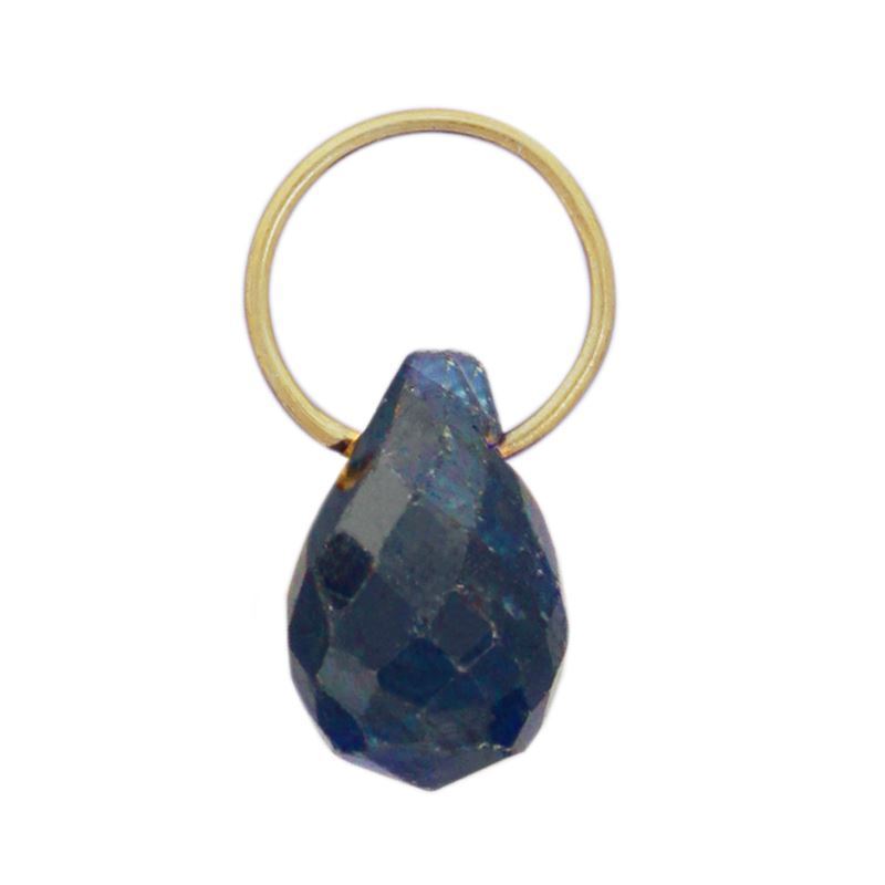 Blue Sapphire High Faceted Drop Gemstone