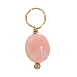 Pink Opal Unfaceted Oval Gemstone