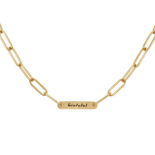 5.2mm Gold Grateful Flat Bar Chain