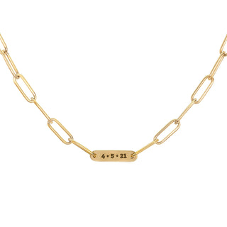 5.2mm Gold Date Flat Bar Chain