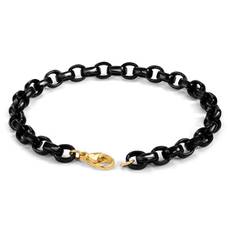 5.6mm Stainless Steel Black Chain Bracelet