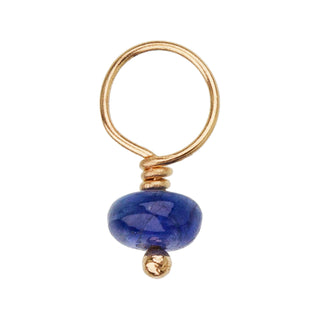 Blue Sapphire Unfaceted Rondelle Gemstone