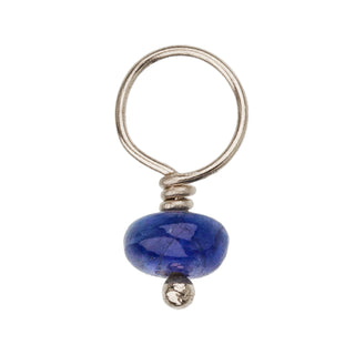 Blue Sapphire Unfaceted Rondelle Gemstone