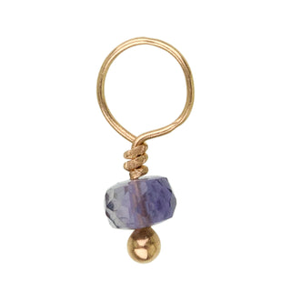 Iolite Faceted Rondelle Gemstone