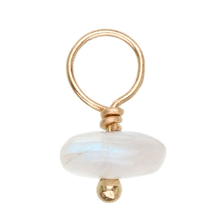 Moonstone Unfaceted Rondelle Gemstone