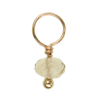 Champagne Quartz Faceted Rondelle Gemstone