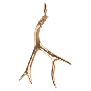 Large Gold Polished Antler Sculptural Charm