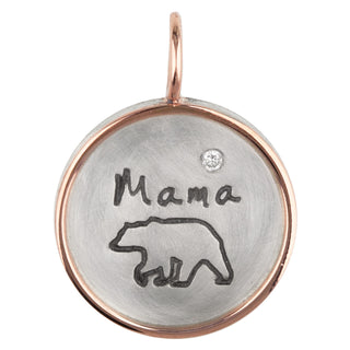 Mama Bear Round Charm