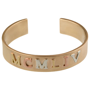 Roman Numeral 14mm Flat Cuff