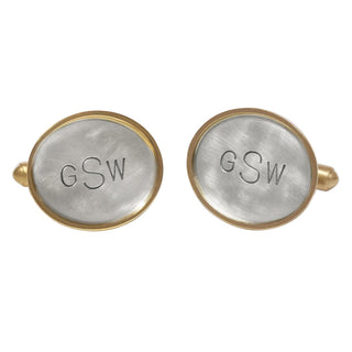 Oval Monogram Cufflinks - Heather B. Moore