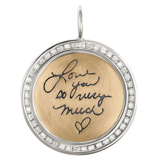 Handwritten Message Channel Set Round Charm