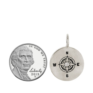 Compass Round Charm