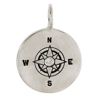 Compass Round Charm