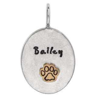 Pet Name Oval Charm