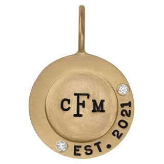 Monogram Small Round Charm