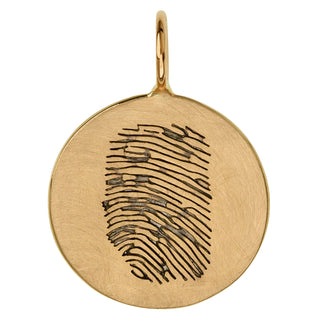 Thumbprint Round Charm