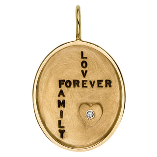 Love Forever Family Oval Charm