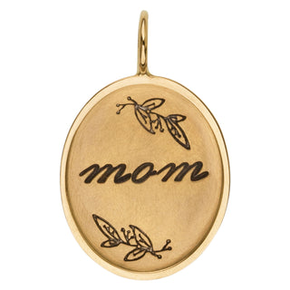 Gold Mom Oval Charm