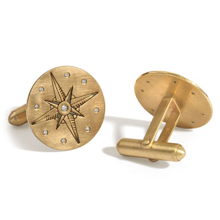 Gold Compass Cufflinks