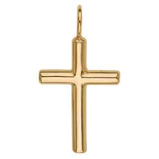 Gold High Polished Cross Charm