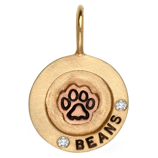 Dog Name Round Charm