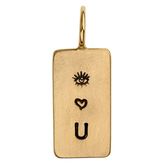 Gold Eye Love U ID Tag