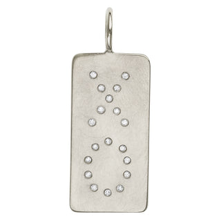 Silver Diamond XO ID Tag