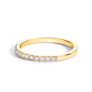 8mm Gold Love Standard Ring & Large Pavé Stack