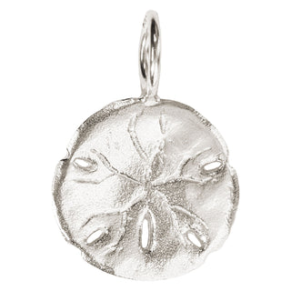 Silver Polished Sand Dollar Sculptural Charm